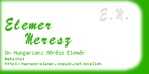 elemer meresz business card